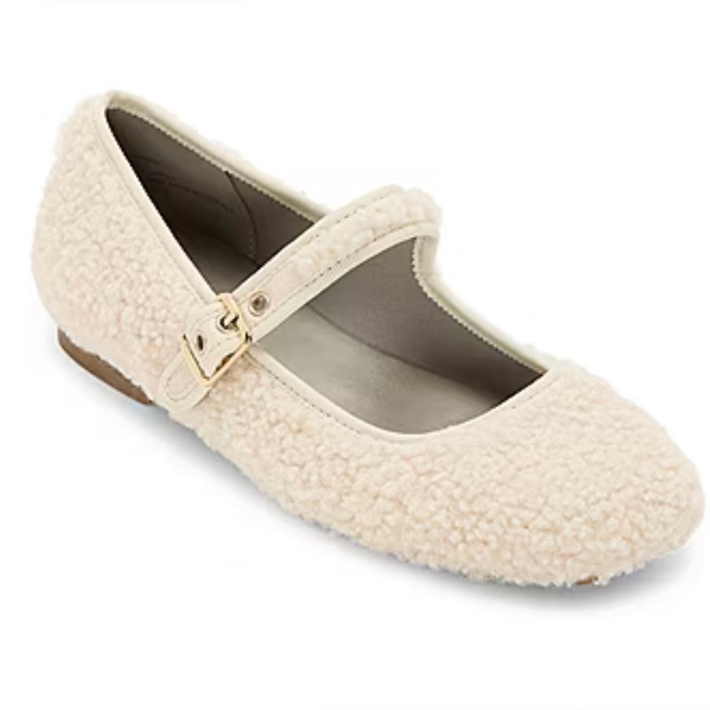 Mixit Cream Mary Jane Flats